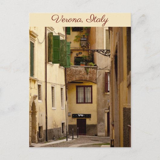 Small, Side Street in Verona Briefkaart (Voorkant)