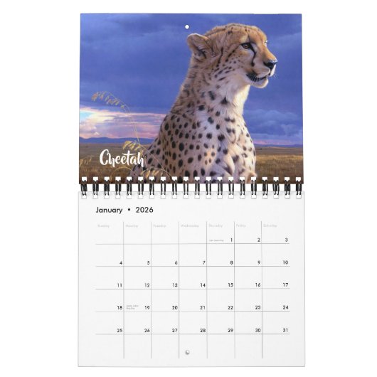 Small Size Exotic Animals Calendar Kalender (Jan 2026)