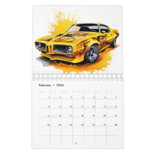 Small Size Hot Rods Calendar Kalender (Feb 2026)
