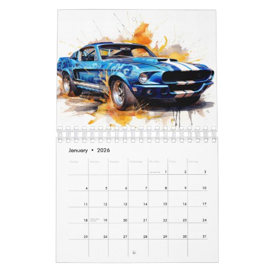 Small Size Hot Rods Calendar Kalender (Jan 2026)