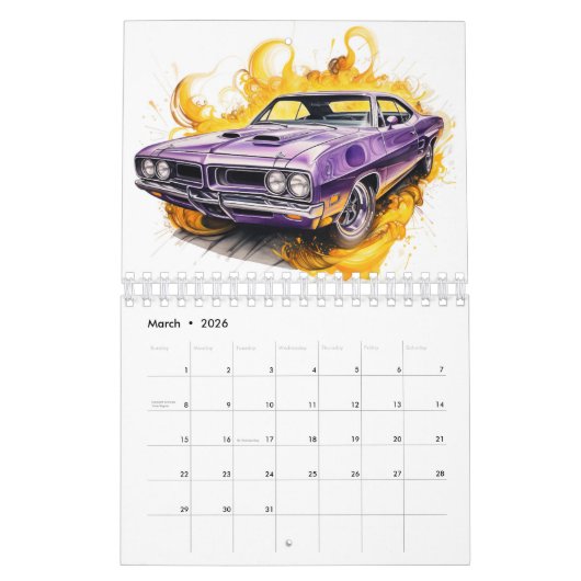 Small Size Hot Rods Calendar Kalender (Mar 2026)