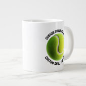 Small Size Personalized Text Tennis Ball Custom Grote Koffiekop (Voorkant rechts)