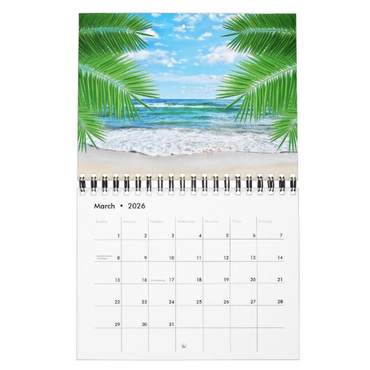 Small Size Tropics Paradise Calendar Kalender (Mar 2026)