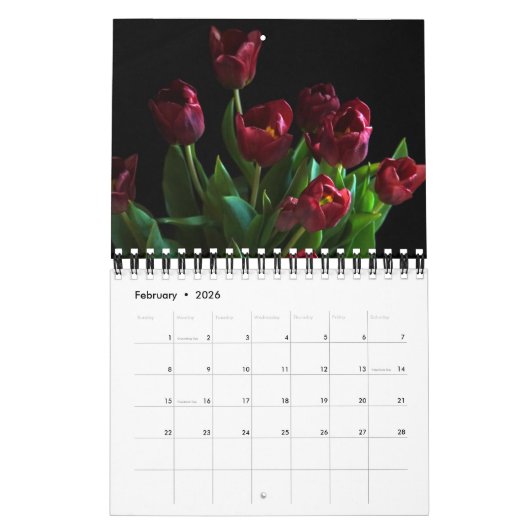 Small Size Tulips Calendar Kalender (Feb 2026)