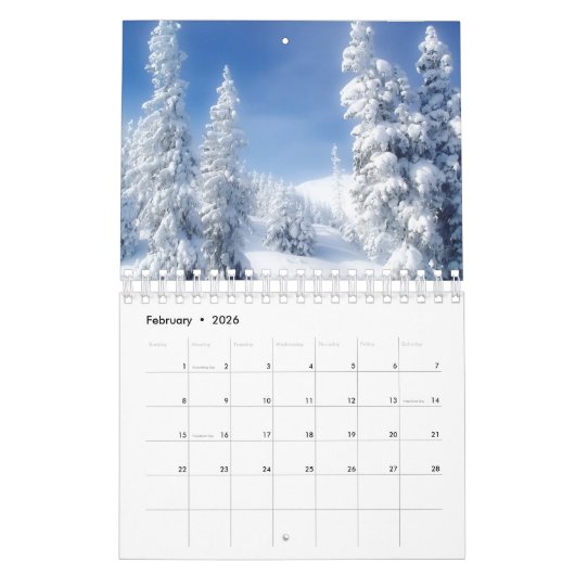 Small Size Winter Paradise Calendar Kalender (Feb 2026)
