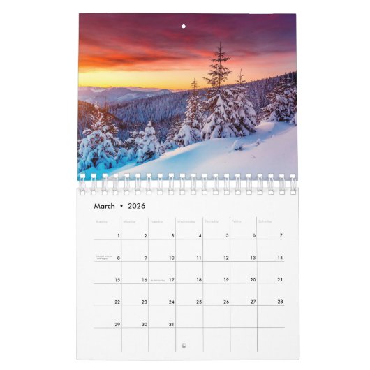 Small Size Winter Paradise Calendar Kalender (Mar 2026)