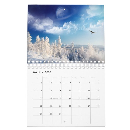 Small Size Winter Paradise Calendar Kalender (Mar 2026)