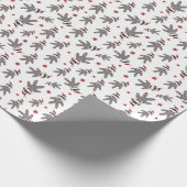 Small Sock Monkey With Santa Hat Christmas Cadeaupapier (Hoek)