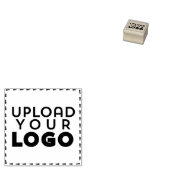 Small Square Business Logo Custom Rubber Stamp Rubberstempel (Gestempeld)