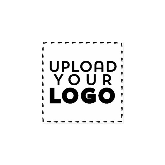 Small Square Business Logo Custom Rubber Stamp Rubberstempel (Afrduk)