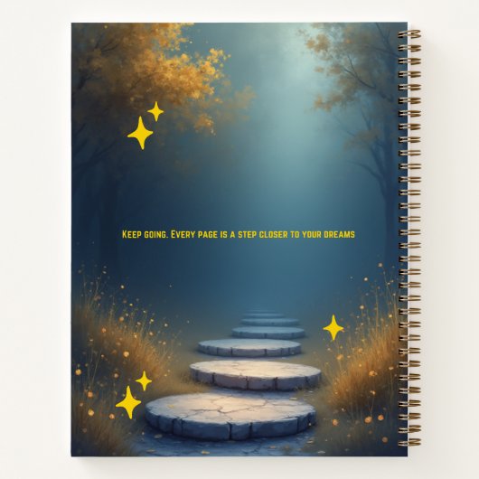 Small Steps, Big Dreams – Inspirational Notebook Notitieboek (Achterkant)