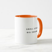 Small Steps Big Dreams Modern Two-Tone Mug Mok (Voorkant rechts)