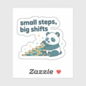Small Steps Big Shifts Sticker Motiverende Panda (Vel)