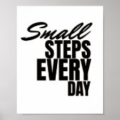 Small Steps Every Day | Motivational Quote Poster (Voorkant)