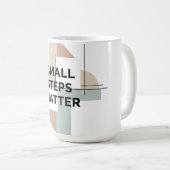 Small Steps Matter Geometric Mug Koffiemok (Voorkant rechts)