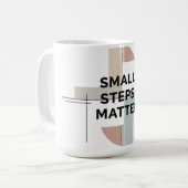 Small Steps Matter Geometric Mug Koffiemok (Voorkant links)