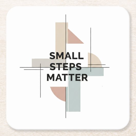 Small Steps Matter Modern Coaster Kartonnen Onderzetters (Voorkant)