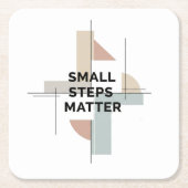Small Steps Matter Modern Kartonnen Onderzetters (Voorkant)
