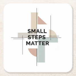Small Steps Matter Modern Kartonnen Onderzetters