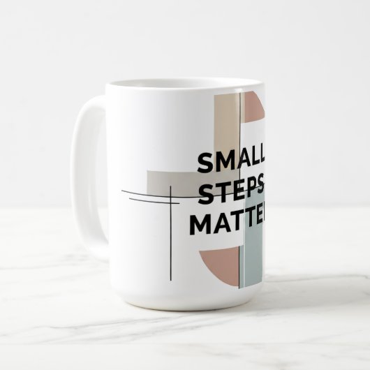 Small Steps Matter Modern Koffiemok (Voorkant links)