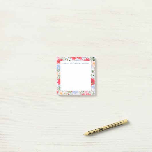 Small Sticky Note Floral Post-It Notes (Op bureau)