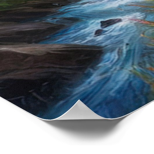 Small Stream's Tale in een door kliffen omgeven va Poster (Hoek)