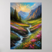 Small Stream's Tale in een door kliffen omgeven va Poster (Voorkant)