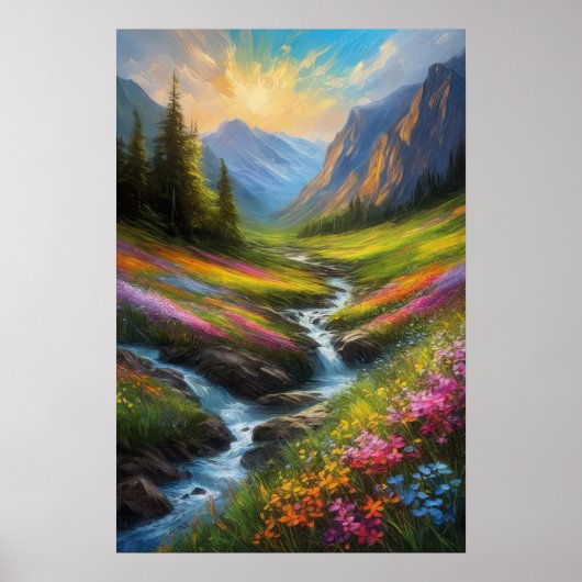 Small Stream's Tale in een door kliffen omgeven va Poster (Voorkant)