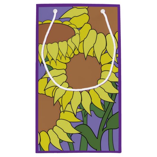 Small Sunflower Gift Bag Klein Cadeauzakje (Achterkant)