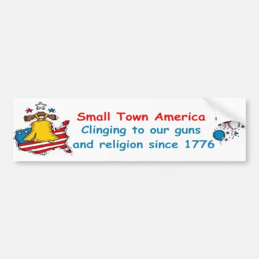Small Town America Bumpersticker (Voorkant)