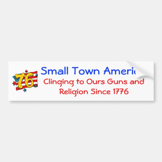 Small Town America Bumpersticker (Voorkant)