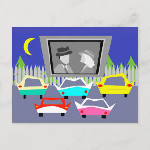 Small Town Drive-In Movie Briefkaart