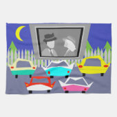 Small Town Drive-In Movie Kitchen Towel Theedoek (Horizontaal)