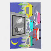 Small Town Drive-In Movie Kitchen Towel Theedoek (Verticaal)