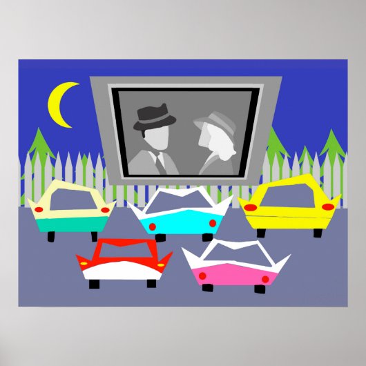 Small Town Drive-In Movie Poster (Voorkant)