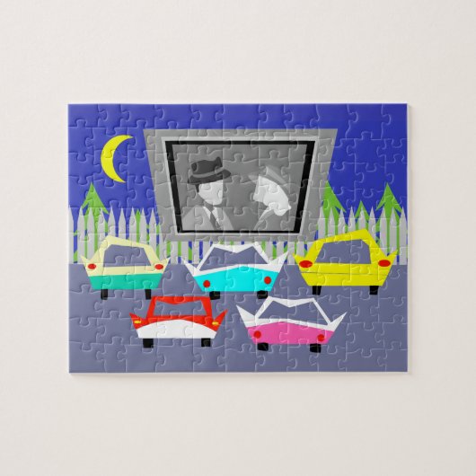 Small Town Drive-In Movie Puzzle Legpuzzel (Horizontaal)