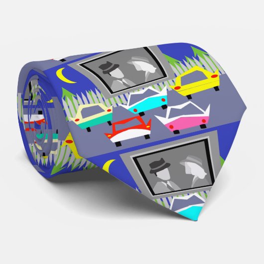 Small Town Drive-In Movie Stropdas (Opgerold)