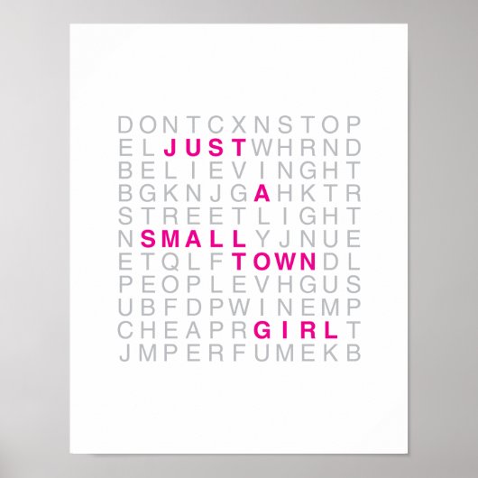 Small Town Girl Print (Voorkant)
