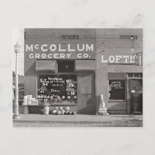 Small Town Grocery Store, 1935 Briefkaart (Voorkant)