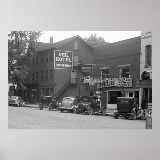 Small Town Ohio, jaren dertig Poster (Voorkant)