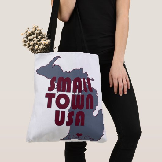 Small Town USA | Stad Michigan van de Unie Tote Bag (Dichtbij)