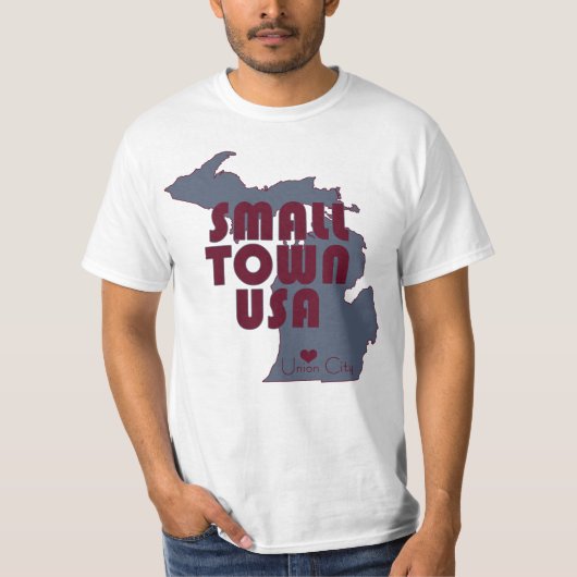 Small Town USA | Union City Michigan T-shirt (Voorkant)