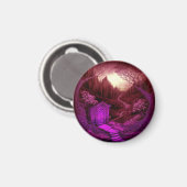 Small Unique Cabin Set Along A Stream Magneet (Voorkant / Achterkant)