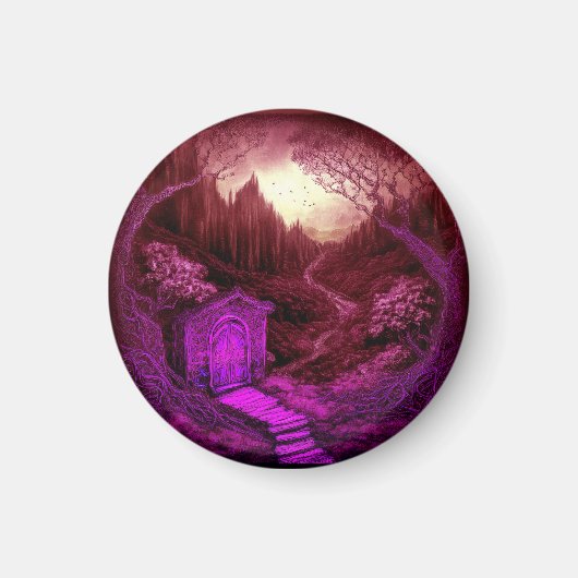 Small Unique Cabin Set Along A Stream Magneet (Voorkant)