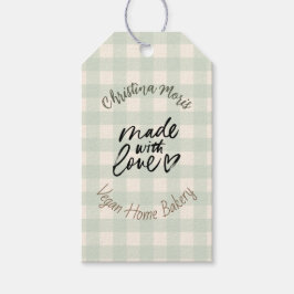 Small Vegan Home Bakery Made with love Pattern Cadeaulabel