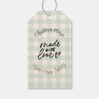 Small Vegan Home Bakery Made with love Pattern Cadeaulabel