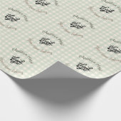 Small Vegan Home Bakery Thank You Pattern Cadeaupapier (Hoek)