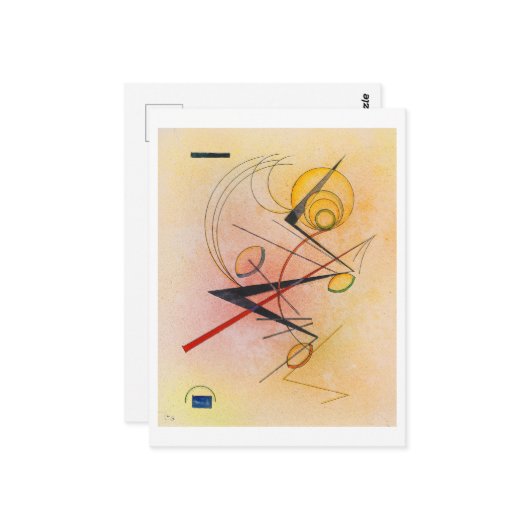 Small Warm, Kandinsky 1928 Briefkaart (Voorkant / Achterkant in situ)