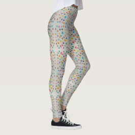 Small Watercolor Hearts Leggings 