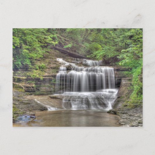 Small Waterfall, Buttermilk Herfst State Park, NY Briefkaart (Voorkant)